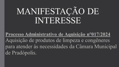 Manifestação de Interesse.