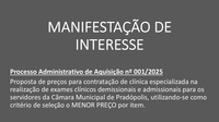 Manifestação de Interesse.