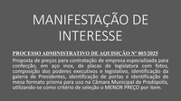 Manifestação de interesse.