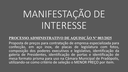 Manifestação de interesse.